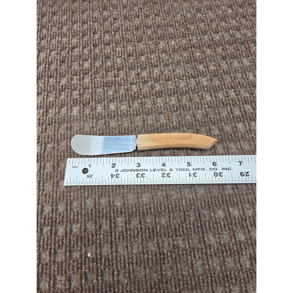 Hickory Farms Cheese Spreader Stainless Steel Blade Wood Handle 5.5 Inch - Picture 2 of 4